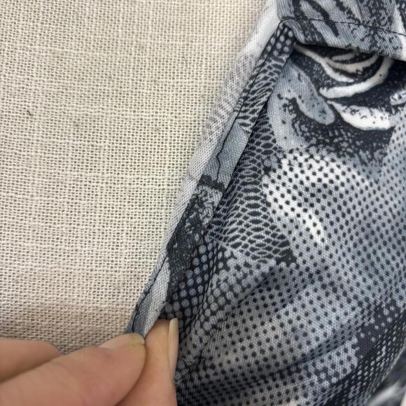 Vtg 90s/y2k cropped rose print cropped front tie blouse sz medium - Picture 3 of 8